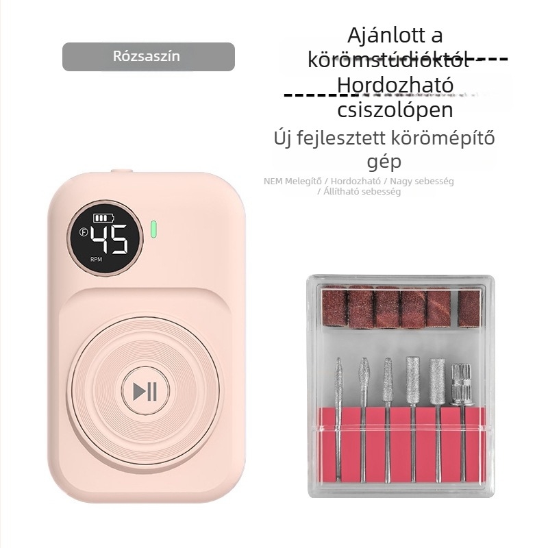 JFDA 607 Hordozható, újratölthető körömfúró a holt bőr eltávolításához