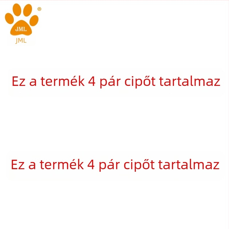 Kutyacipők – Jiaomeile, vízálló kabátanyag + meleg velúr bélés, csúszásmentes, kopásálló, hétköznapi stílus