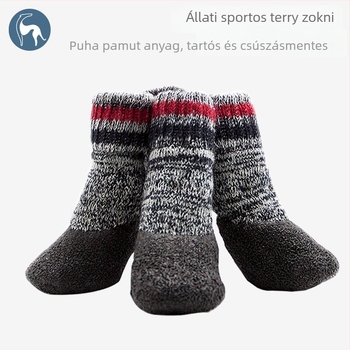 Kutyák téli cipői — pamut; vízálló, csúszásmentes, meleg, kopásálló