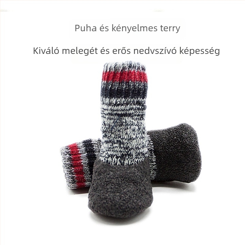 Kutyák téli cipői — pamut; vízálló, csúszásmentes, meleg, kopásálló
