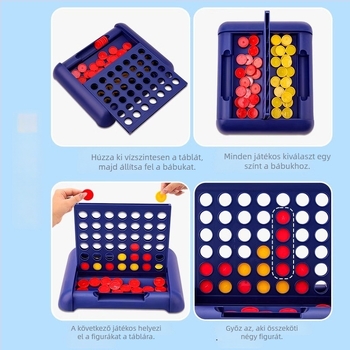 3D Gomoku és Connect Four társasjáték gyerekeknek — interaktív négy játékos, ABS anyag, korosztály 4–35, származás Shantou, Guangdong