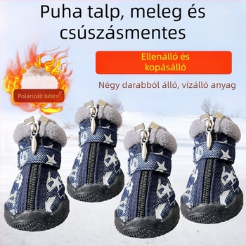 Denim kutya cipő, vízálló, csúszásmentes, kopásálló, karcálló