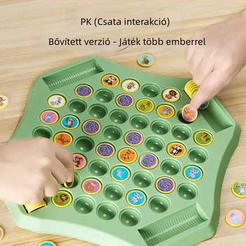 Asztali játék négy játékos számára flip-párosító puzzle, szülő-gyerek interakció, logikai gondolkodás, oktató játék, műanyag kivitelezés