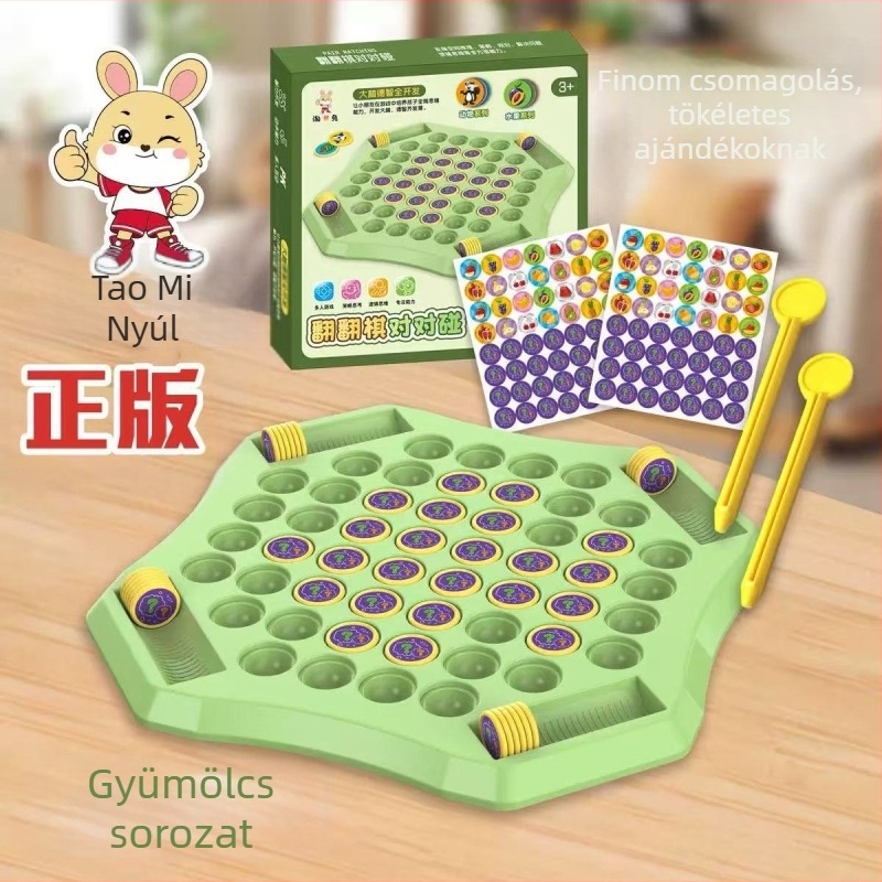 Asztali játék négy játékos számára flip-párosító puzzle, szülő-gyerek interakció, logikai gondolkodás, oktató játék, műanyag kivitelezés