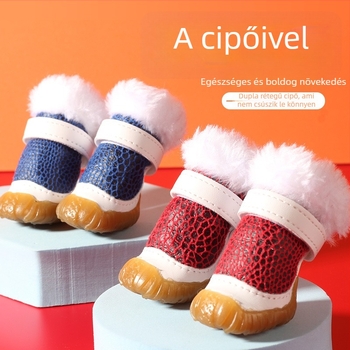 Velúr bőr kutyaszandál, Noble Baby márka, kutyáknak, melegen tartó funkció, laza stílus.