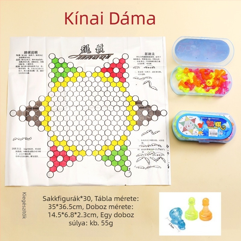 TNT.pluss Többjátékos sakkkészlet: Gomoku, Flying Chess, Checkers, Jungle Chess; Anyag: Műanyag, Színes doboz, 15–35 éveseknek