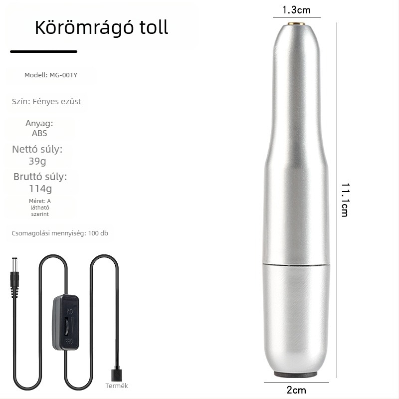 Lidan Mg-001 Mini USB elektromos körömcsiszoló - hordozható manikűr eszköz, professzionális szalon minőség