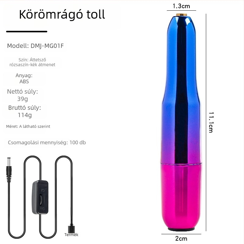Lidan Mg-001 Mini USB elektromos körömcsiszoló - hordozható manikűr eszköz, professzionális szalon minőség