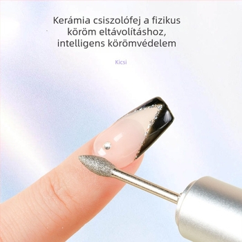 Hordozható elektromos körömcsiszoló és polírozó gép professzionális manikűrhöz, modell JF-607, 45000 rpm