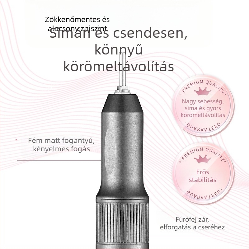 Kétfunkciós körömcsiszoló és szárítólámpa — kézi, hordozható, rozsdamentes acél, 257 g, márka che gel, licencelhető magáncímke