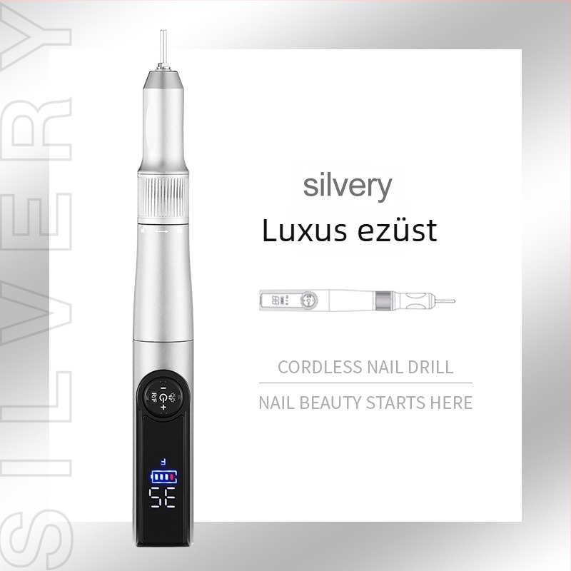 Kétfunkciós körömcsiszoló és szárítólámpa — kézi, hordozható, rozsdamentes acél, 257 g, márka che gel, licencelhető magáncímke