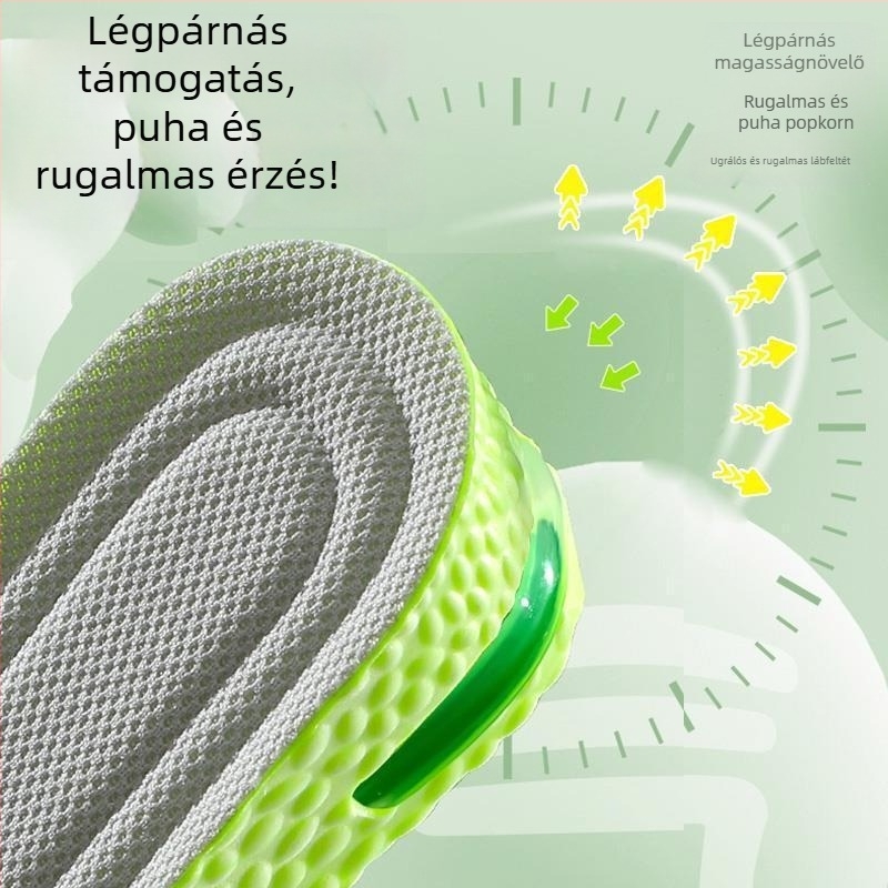 Magasságot növelő talpbetét textilcipőkhöz – PU + légpárna, uniszex