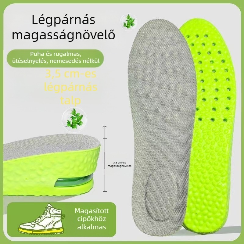 Magasságot növelő talpbetét textilcipőkhöz – PU + légpárna, uniszex