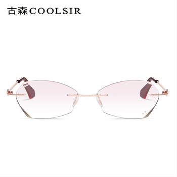 Olvasószemüveg keret nélküli gyémánttal díszített gradientlencsékkel, 9024-es modell, vintage irodalmi retro stílus időseknek