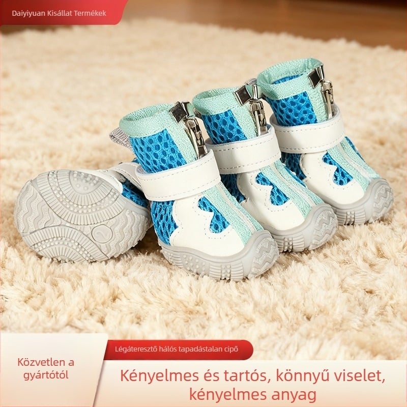 TPR kutya cipő kicsi és közepes méretű kutyáknak, szabadidő stílus, vízálló, csúszásmentes, kopásálló, univerzális használat