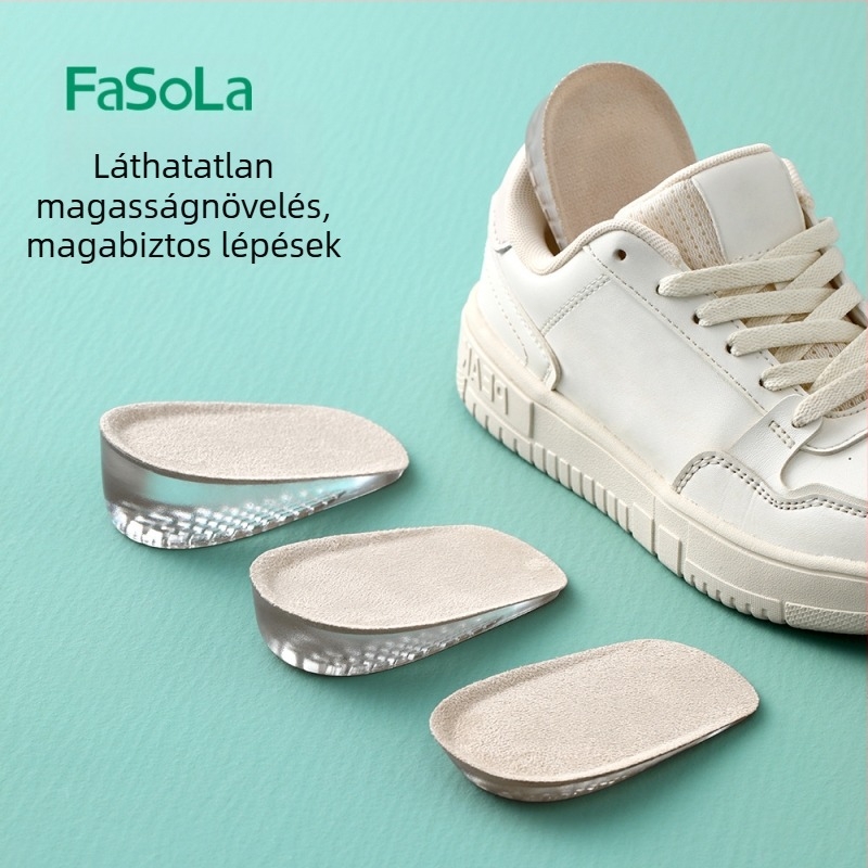 Magasságot növelő talpbetét – PU, rejtett sarok, csúszásmentes talp, alkalmas sportcipőkhöz, bőrcipőkhöz, bakancsokhoz, mindennapi és munkacipőkhöz
