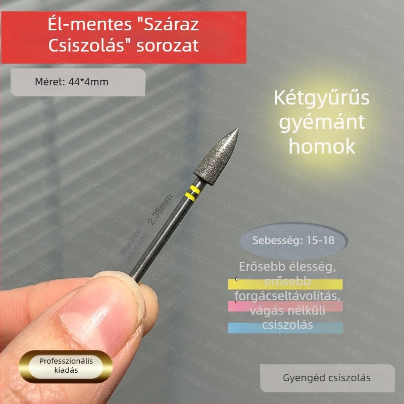 Körömfúró előkezelő csiszolófej - japán stílusú körömkutikula eltávolítás, orosz stílusú kettős szabványú golyófej, fém, 7 g