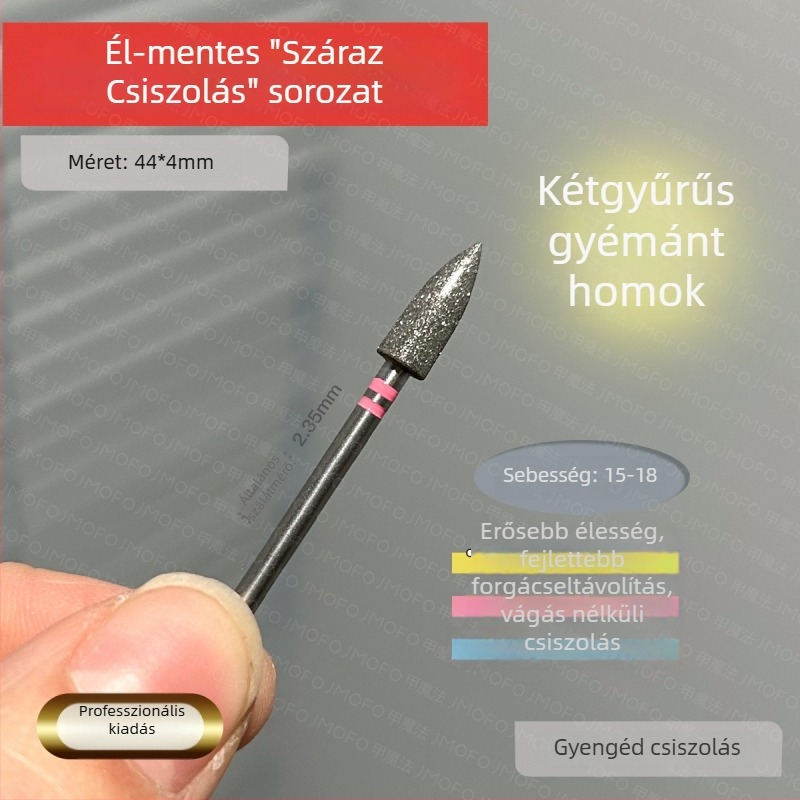 Körömfúró előkezelő csiszolófej - japán stílusú körömkutikula eltávolítás, orosz stílusú kettős szabványú golyófej, fém, 7 g