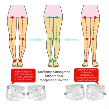 Xo-Type láb-korrigáló talpbetét elő- és hátsó sarok párnával, szilikon, magasságot növelő talpbetét, sportos és hétköznapi cipőkhöz