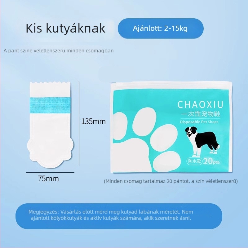 Egyszer használatos kutya cipővédők, vízálló, nem szőtt anyagból, kültéri használatra