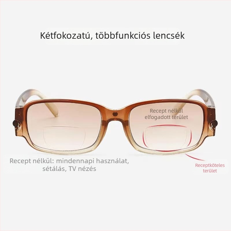 Olvasó szemüveg mágneses műgyanta lencsékkel, távoli és közeli használatra, teljes keret, retro stílus idős korosztály számára