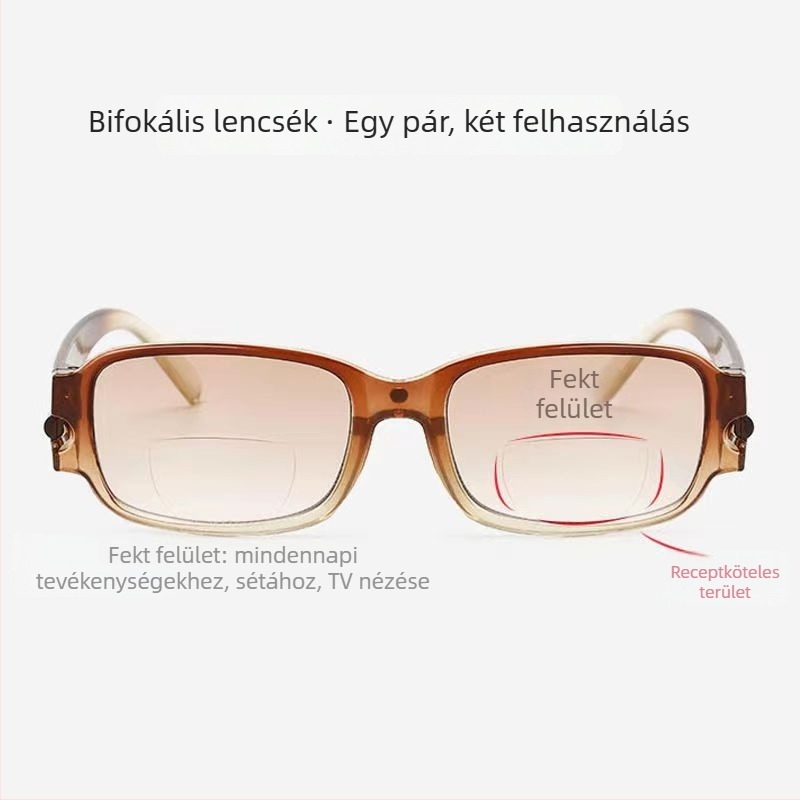 Olvasó szemüveg mágneses műgyanta lencsékkel, távoli és közeli használatra, teljes keret, retro stílus idős korosztály számára