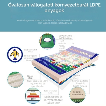 Oktatási gyerekeknek szánt matrac sakk-stílusú játékhoz – LPDE anyag, 7–14 éveseknek