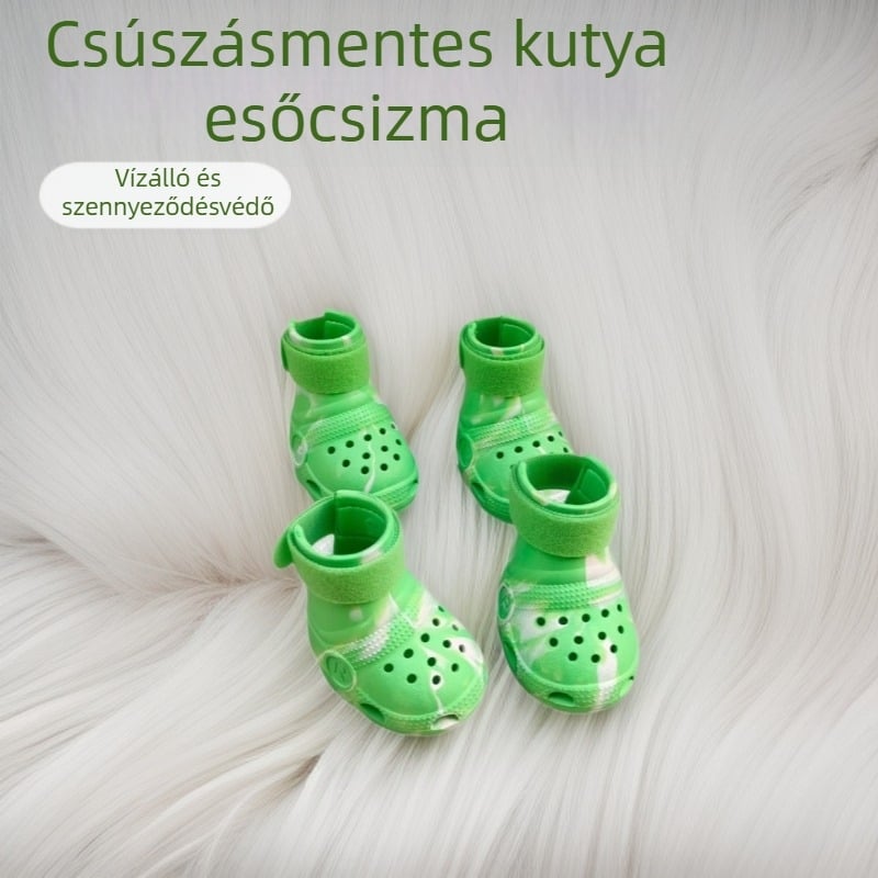 Kutyáknak esőcsizma — EVA anyagú, vízálló, csúszásmentes, kopásálló, puha talp