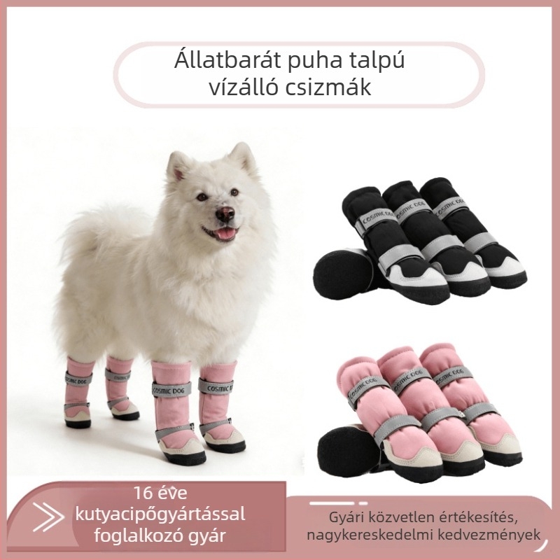 Kutyacipő magas felsőrésszel, gumiból készült, vízálló, csúszásmentes, kopásálló