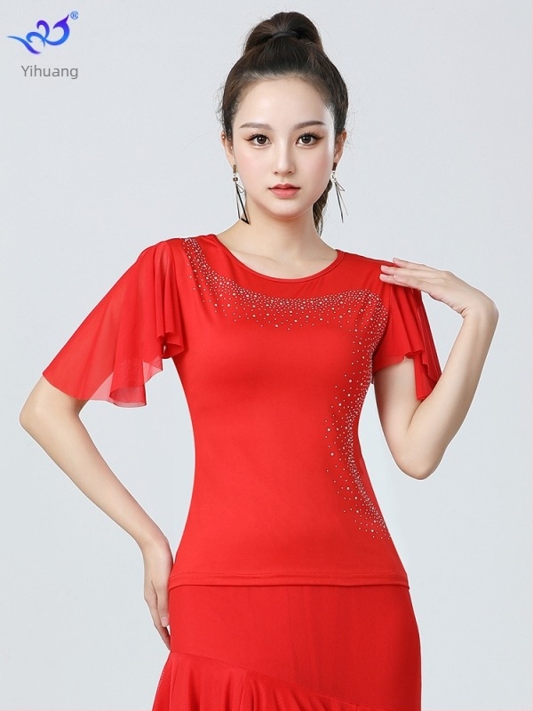 Top a nemzeti standard tánchoz, női, Milk Silk anyag, poliészter-spandex keverék (<30%), őszi 2025