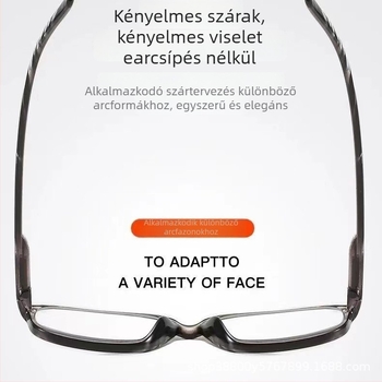 Olvasó szemüveg teljes kerettel és PC lencsékkel, retro művészi stílus, korrekció myopiára, alkalmas négyszögletes arcformához, időseknek