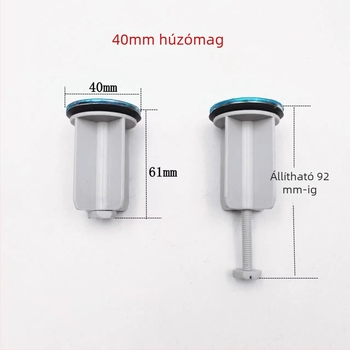 Műanyag mosdódugó emelő mechanizmussal, húzó típus (anyag: műanyag; használati mód: húzás; tanúsítvány: nincs)