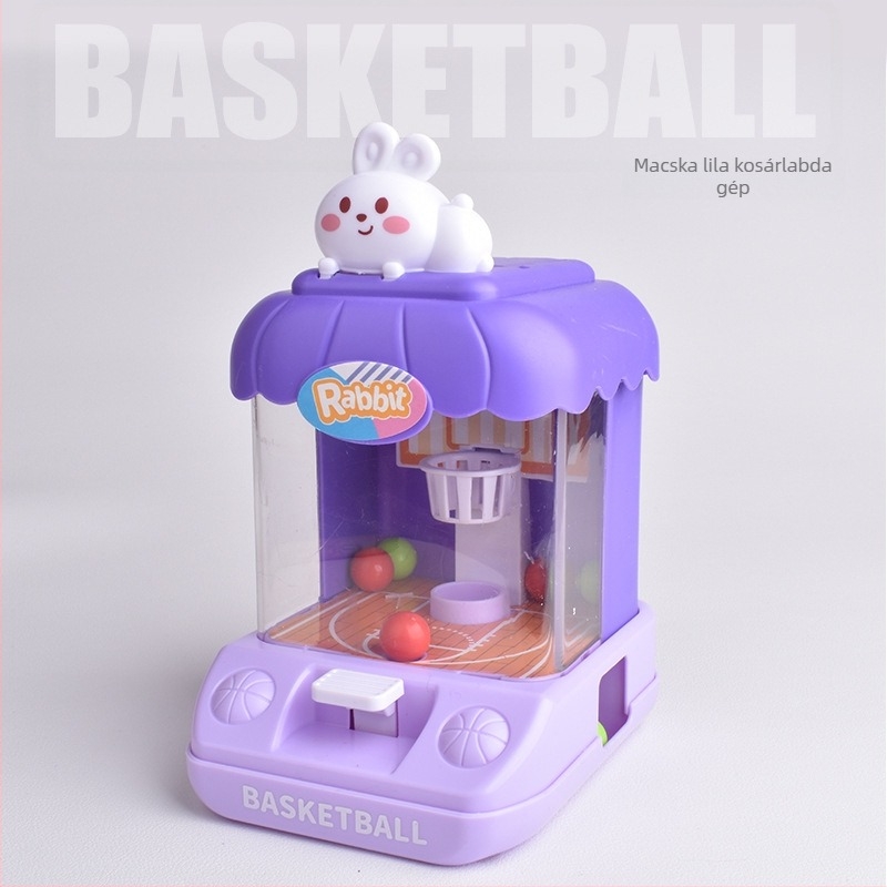 Mini asztali kosárlabda játék – műanyag, kioldó mechanizmus, fejleszti a kéz-szem koordinációját, 4–6 éveseknek
