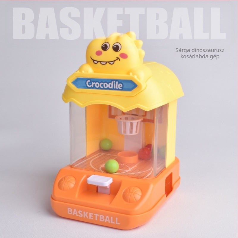 Mini asztali kosárlabda játék – műanyag, kioldó mechanizmus, fejleszti a kéz-szem koordinációját, 4–6 éveseknek
