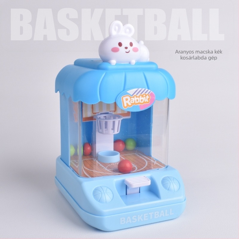 Mini asztali kosárlabda játék – műanyag, kioldó mechanizmus, fejleszti a kéz-szem koordinációját, 4–6 éveseknek