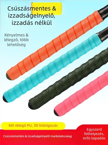 Horgászbot fogóburkolat csúszásmentes izzadság-szívó szalaggal, hosszabb pánttal, tollaslabdaütő fogóburkolat — Márka: Huan sheng; Anyag: PU