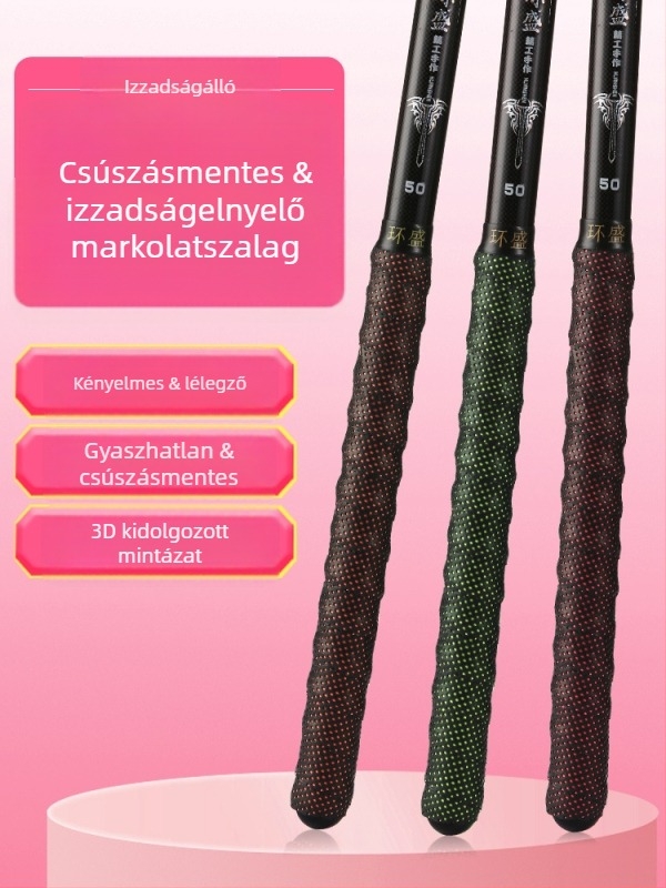 Horgászbot fogóburkolat csúszásmentes izzadság-szívó szalaggal, hosszabb pánttal, tollaslabdaütő fogóburkolat — Márka: Huan sheng; Anyag: PU