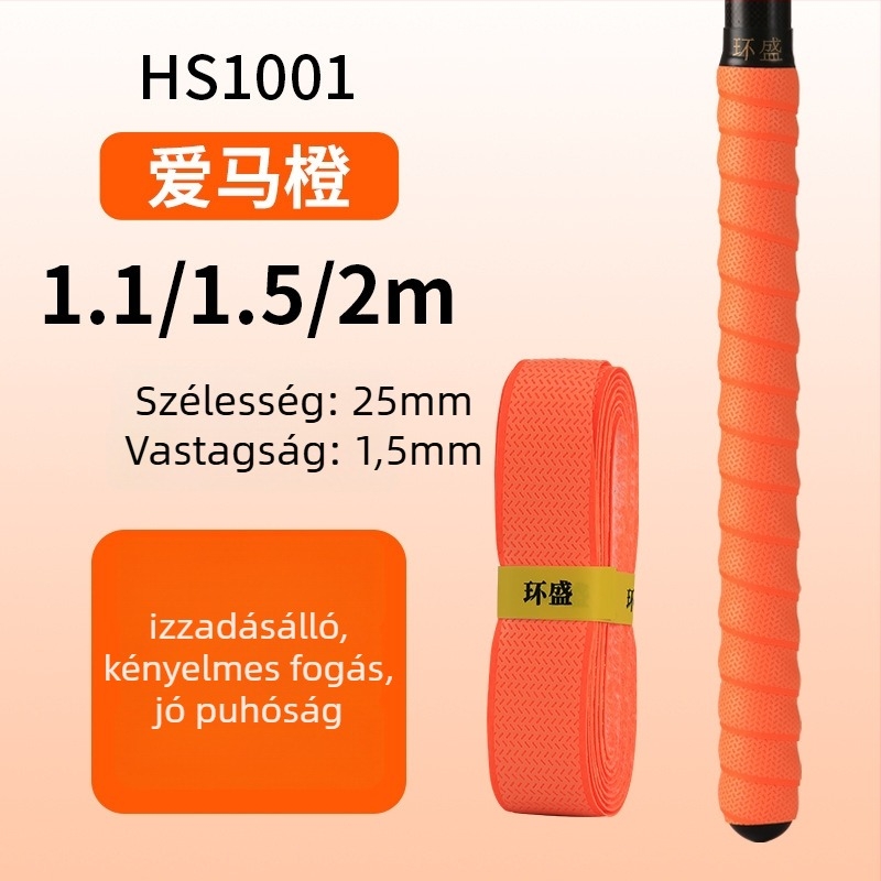 Horgászbot fogóburkolat csúszásmentes izzadság-szívó szalaggal, hosszabb pánttal, tollaslabdaütő fogóburkolat — Márka: Huan sheng; Anyag: PU