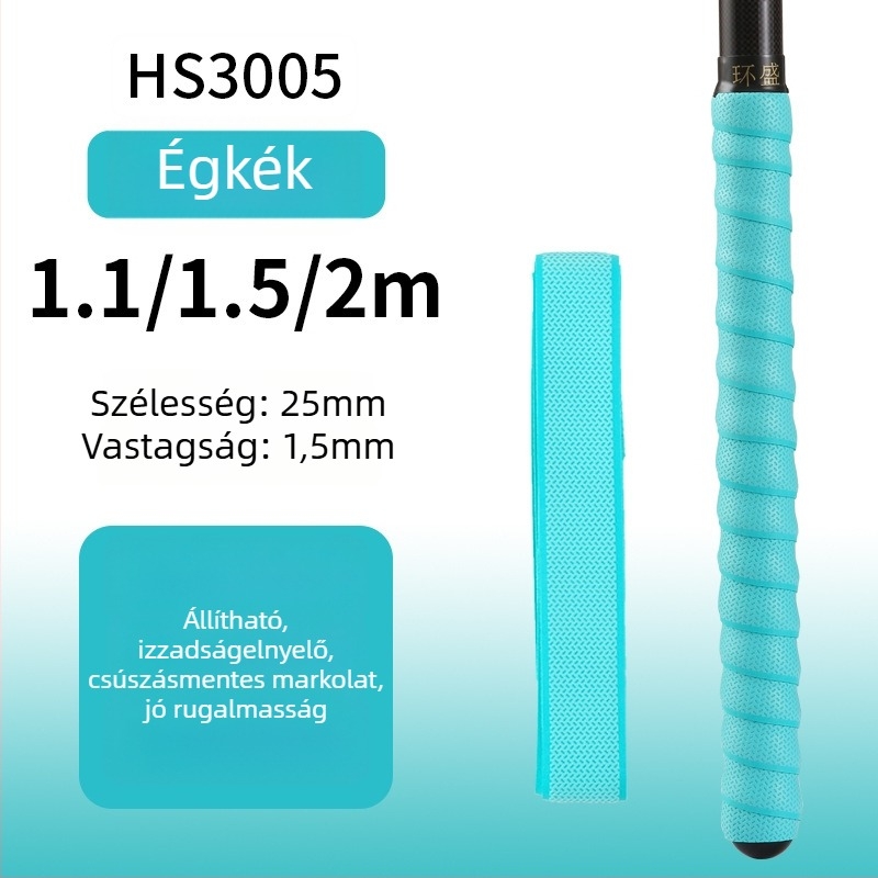 Horgászbot fogóburkolat csúszásmentes izzadság-szívó szalaggal, hosszabb pánttal, tollaslabdaütő fogóburkolat — Márka: Huan sheng; Anyag: PU