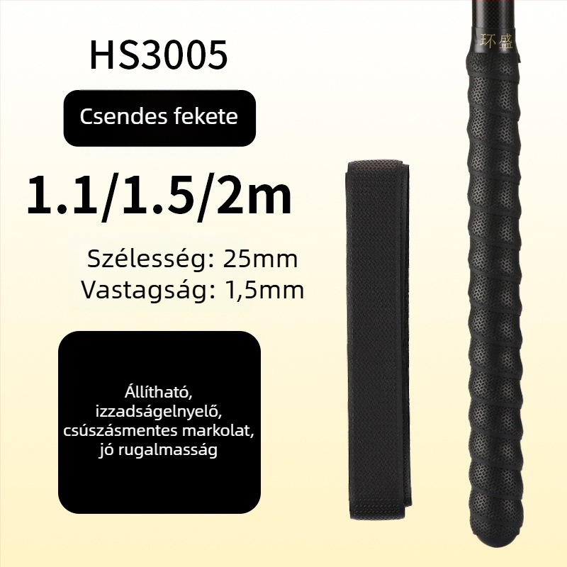 Horgászbot fogóburkolat csúszásmentes izzadság-szívó szalaggal, hosszabb pánttal, tollaslabdaütő fogóburkolat — Márka: Huan sheng; Anyag: PU