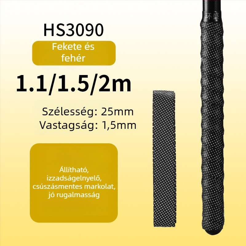 Horgászbot fogóburkolat csúszásmentes izzadság-szívó szalaggal, hosszabb pánttal, tollaslabdaütő fogóburkolat — Márka: Huan sheng; Anyag: PU