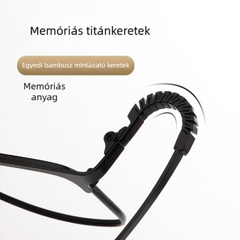  Olvasó szemüveg, többfokozatú, anti-kék fény, teljes keret, fém-titán váz, uniszex, közeli és távoli látásra