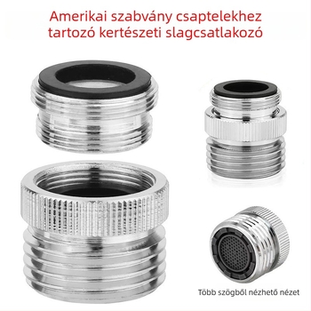 Kerti tömlőcsatlakozó, réz testtel, Shui muyu márka, modern minimalista dizájn, telepítésre kész