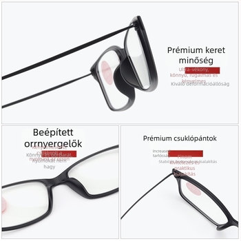 Presbyopia szemüveg GS103, teljes TR90 keret, lencsék gyantából, anti-kék fény