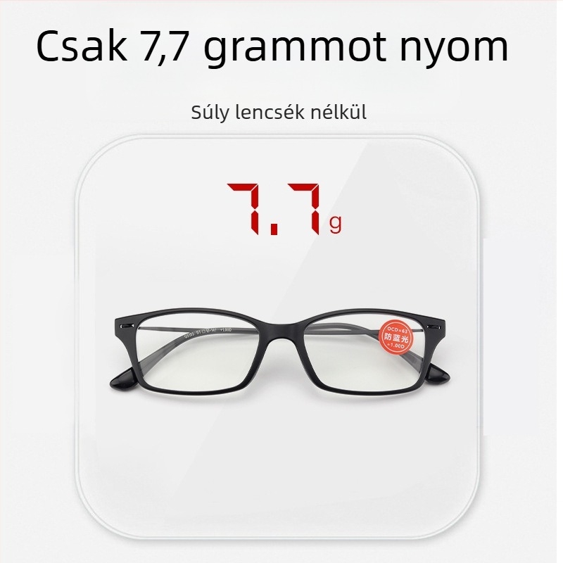 Presbyopia szemüveg GS103, teljes TR90 keret, lencsék gyantából, anti-kék fény