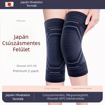 Térdvédők a melegítéshez és ízületi komfortért, bambusz szén rost, 6 órás hőmegtartás, belső viseletre tervezve, alkalmas futáshoz és különféle sportokhoz