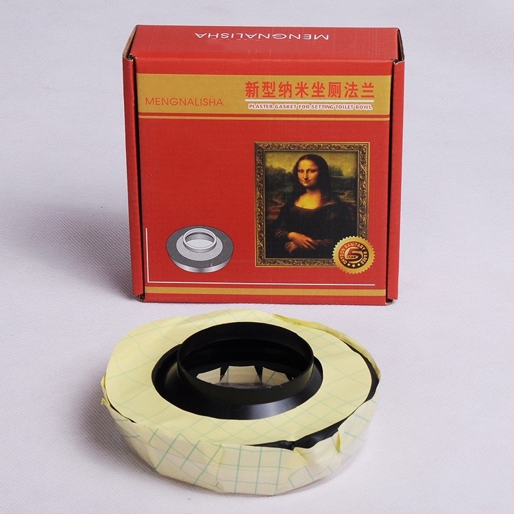 WC-flanš tömítőgyűrű – anyag: fekete tömítőanyag; használat: tömítőgyűrű; stílus: modern minimalista