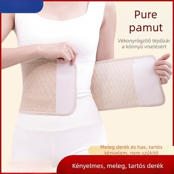 Pamut derékmelegítő öv hasi védelemmel – felnőtteknek, minden mozgáshoz