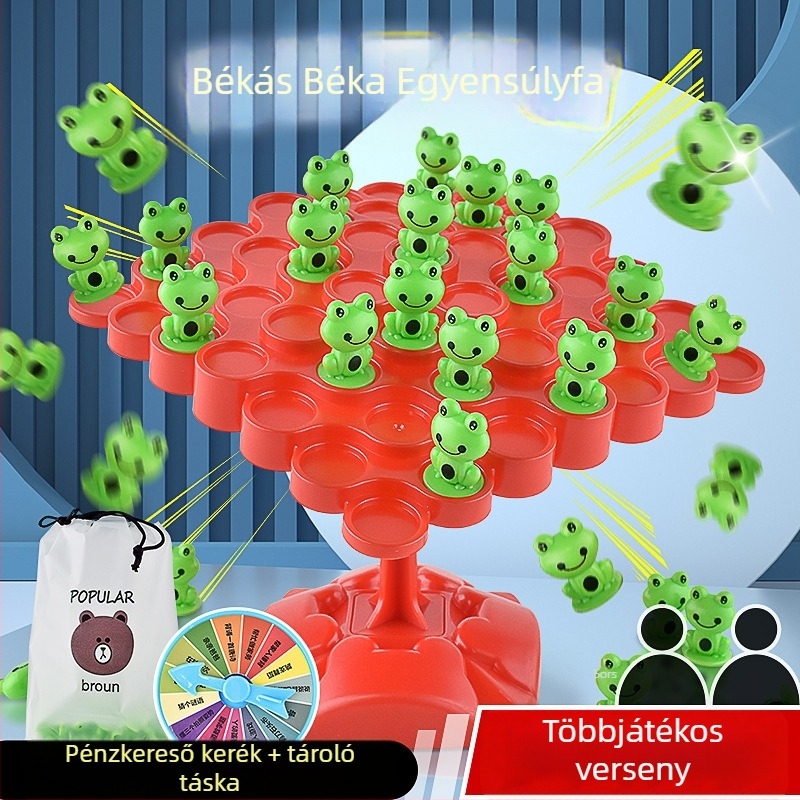 Béka Egyensúlyjáték: Koncentráció és Egyensúly, két játékos részére, műanyag, 4–14 éveseknek