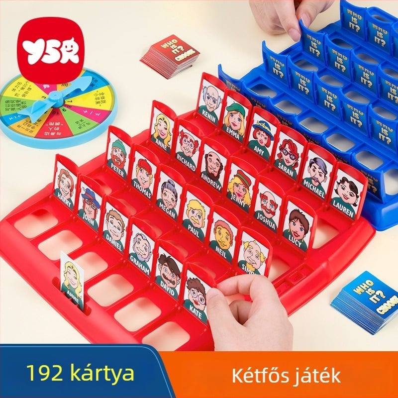 Gyerekeknek szóló, két játékos kártyás társasjáték: interaktív gondolkodási edzés, szellemi fejlesztés, kéz-szem koordináció, ABS anyag, 4-6 éves korosztály